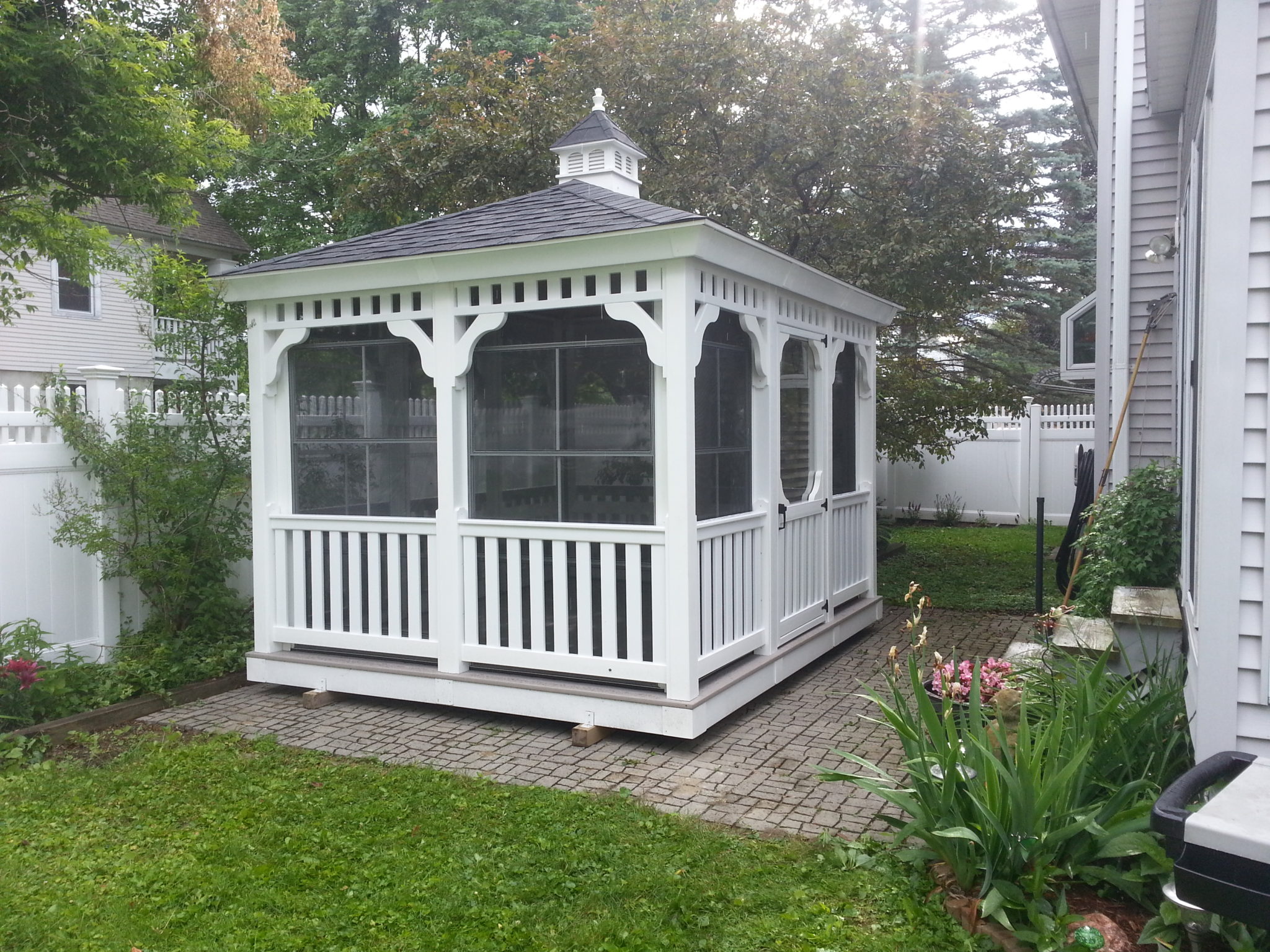 10'x12' Rectangle Gazebo with Four-Track Windows Delivered 